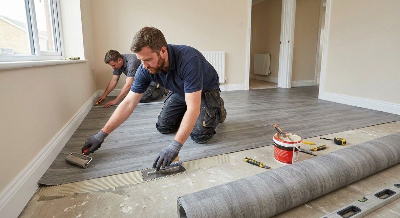 Sheet Linoleum Installation in Dallas, TX