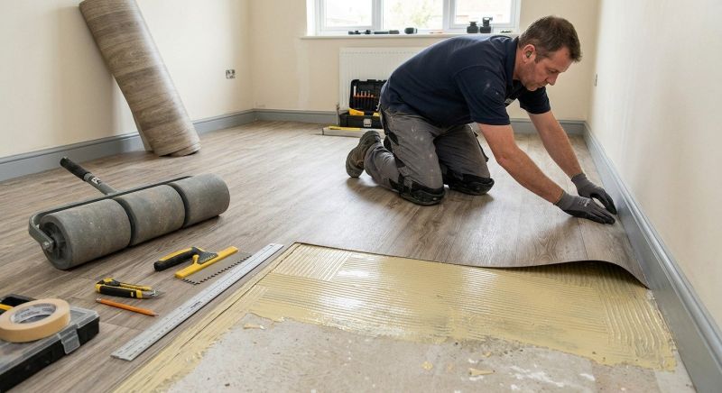Sheet Linoleum Installation in Bastrop, TX